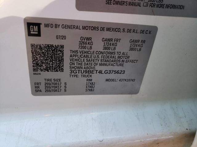 3GTU9BET4LG375623 GMC Sierra K1500 Sle