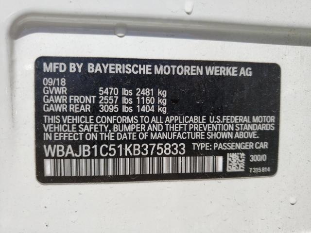 WBAJB1C51KB375833 BMW 530XE