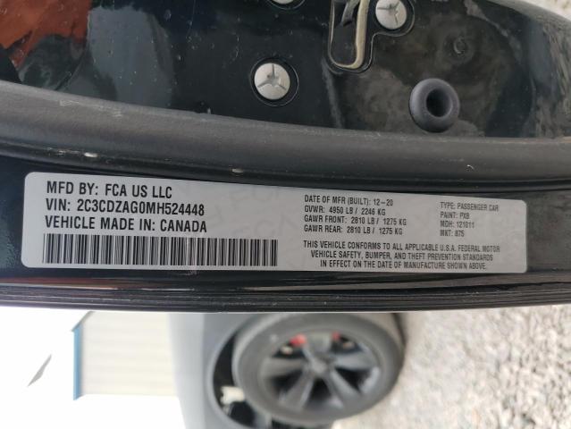 2C3CDZAG0MH524448 Dodge Challenger Sxt