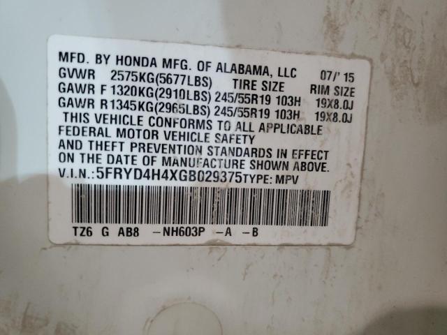 5FRYD4H4XGB029375 Acura Mdx Technology