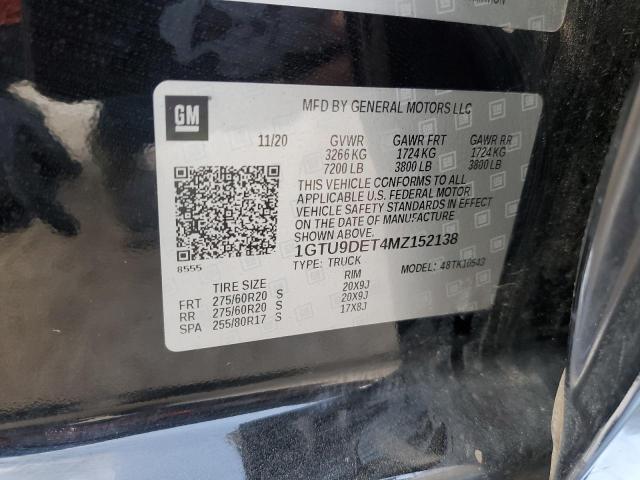 1GTU9DET4MZ152138 GMC Sierra K1500 Slt