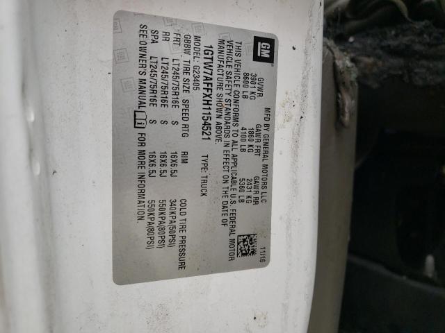 1GTW7AFFXH1154521 GMC Savana G2500