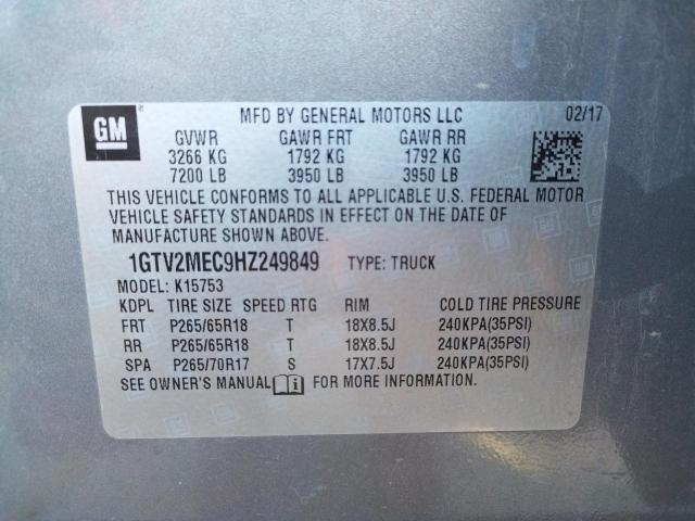 1GTV2MEC9HZ249849 GMC Sierra K1500 Sle