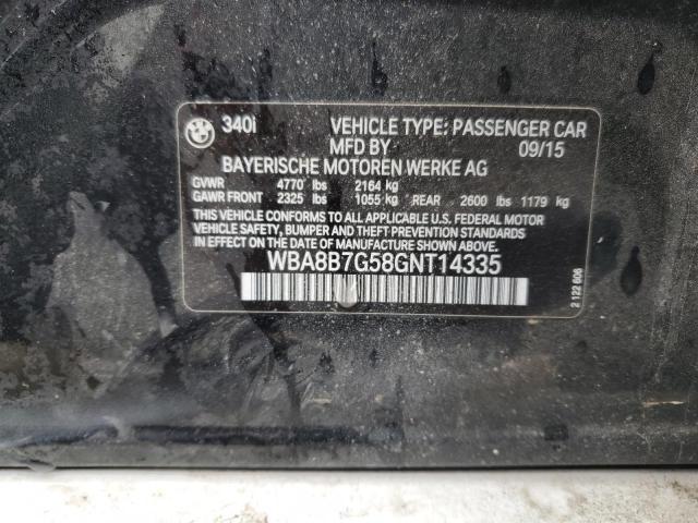 WBA8B7G58GNT14335 BMW 340 XI
