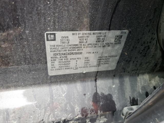 1GKS2AKCXGR266698 GMC YUKON SLE