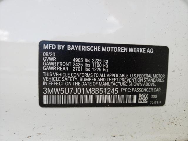 3MW5U7J01M8B51245 BMW M340I