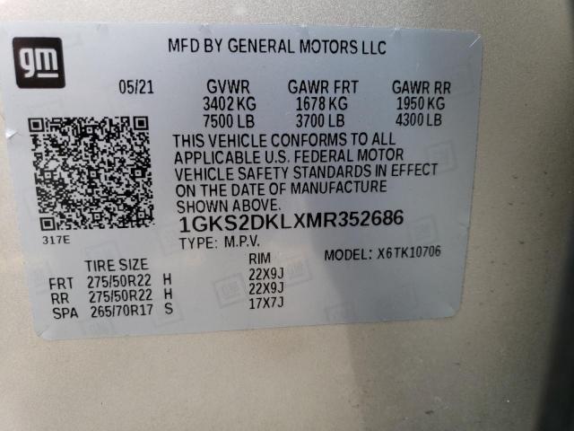 1GKS2DKLXMR352686 GMC YUKON DENALI