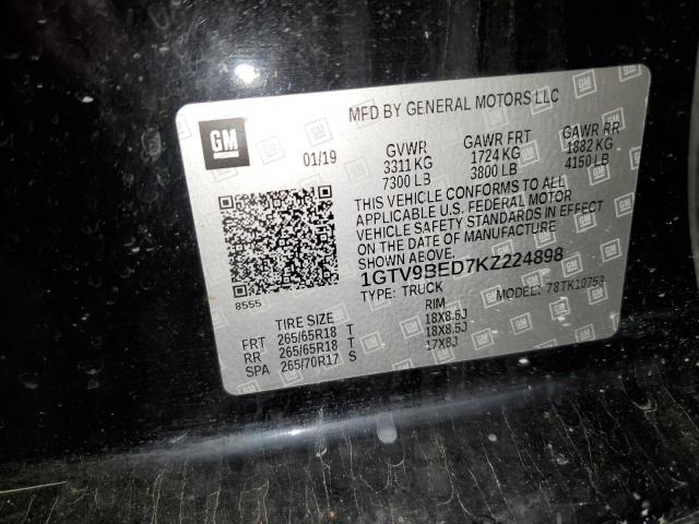 1GTV9BED7KZ224898 GMC Sierra K1500 Sle