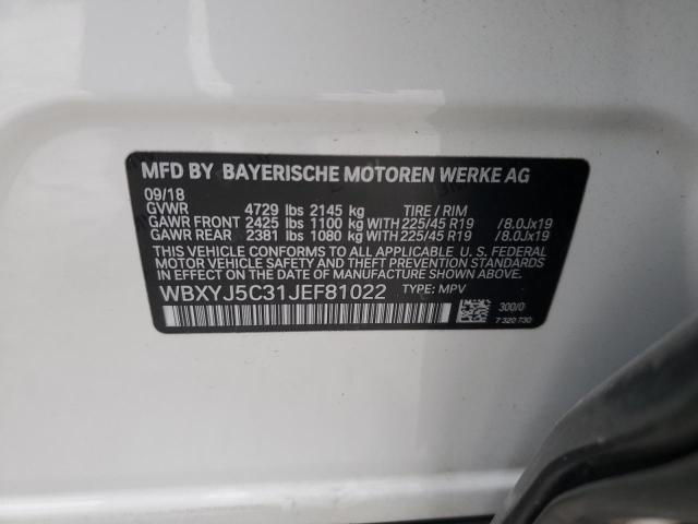 WBXYJ5C31JEF81022 BMW X2 Xdrive28i
