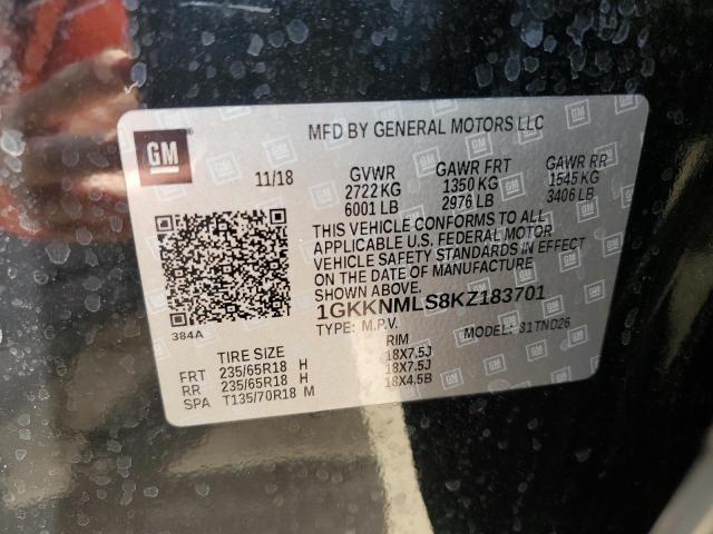 1GKKNMLS8KZ183701 GMC Acadia Slt-1