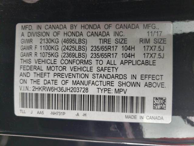 2HKRW6H36JH203728 Honda CR-V LX