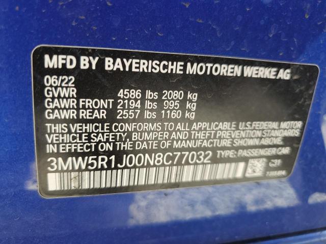 3MW5R1J00N8C77032 BMW 330I