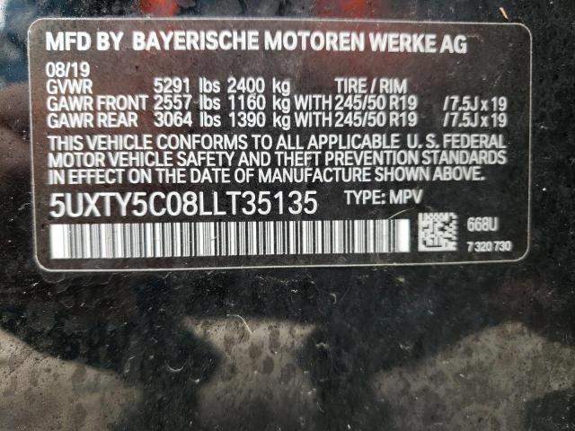5UXTY5C08LLT35135 BMW X3 Xdrive30i