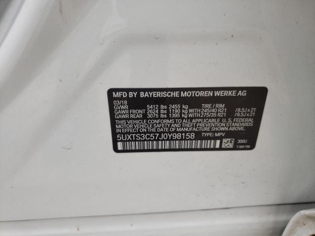 5UXTS3C57J0Y98158 BMW X3 Xdrivem40i