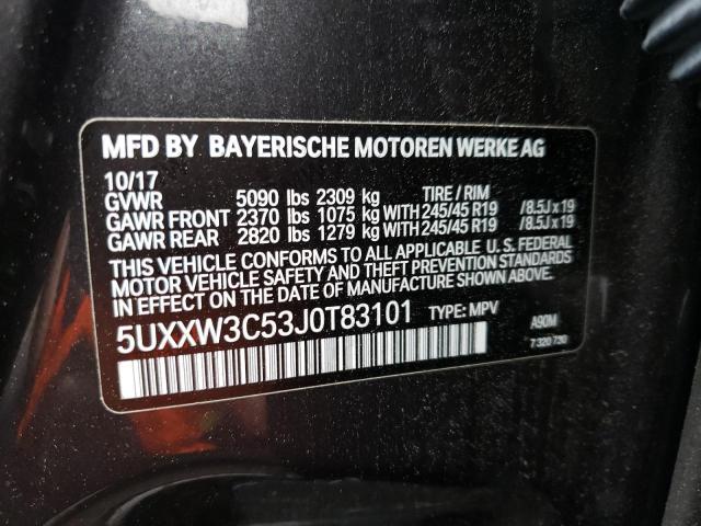 5UXXW3C53J0T83101 BMW X4 Xdrive28i