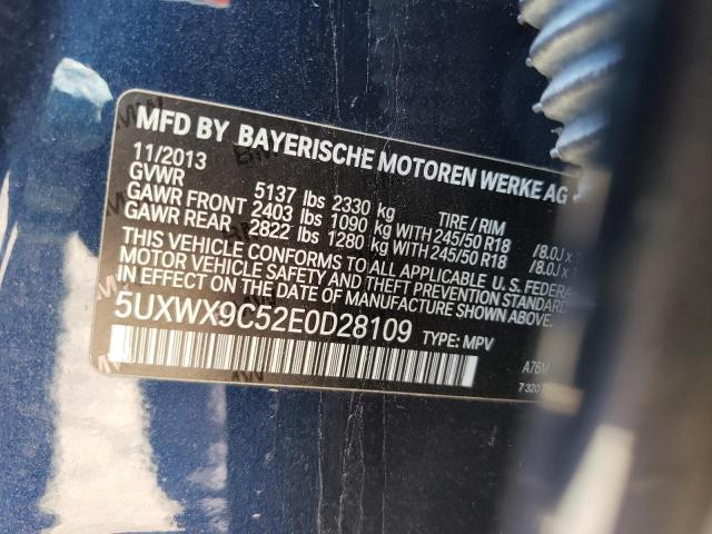 5UXWX9C52E0D28109 BMW X3 Xdrive28i