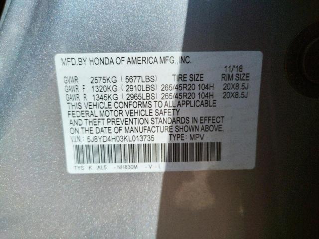 5J8YD4H03KL013735 Acura MDX A-SPEC