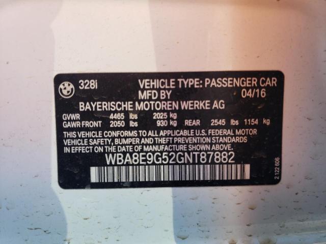WBA8E9G52GNT87882 BMW 328 I Sulev