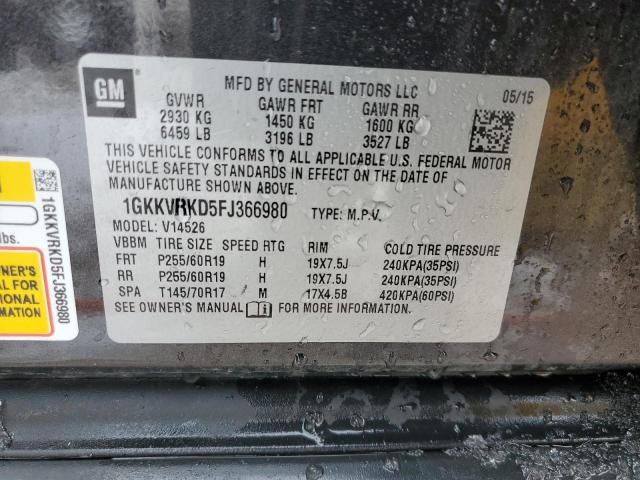 1GKKVRKD5FJ366980 GMC Acadia Slt-1