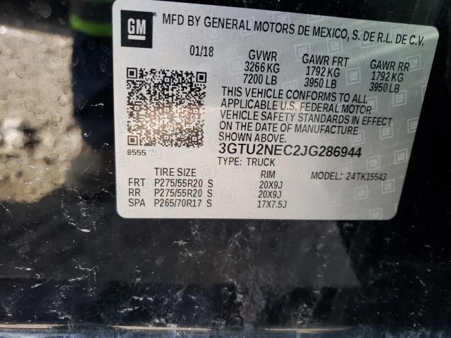 3GTU2NEC2JG286944 GMC Sierra K1500 Slt