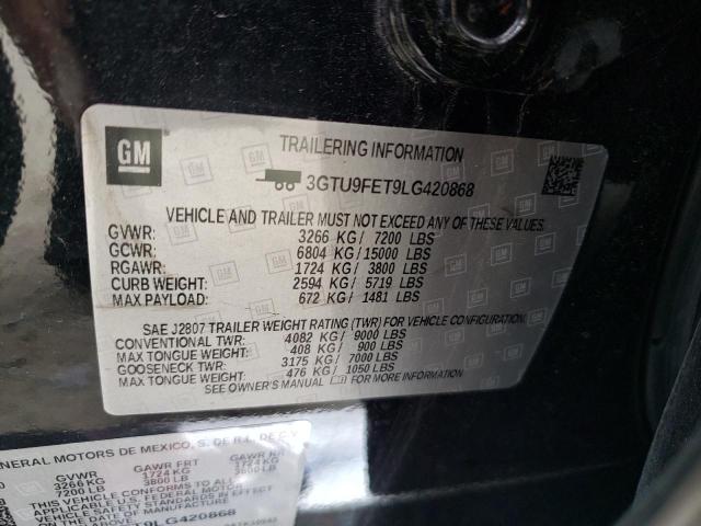 3GTU9FET9LG420868 GMC Sierra K1500 Denali