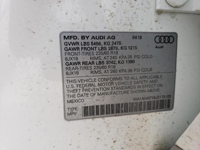 WA1ANAFY5J2173103 Audi Q5 PREMIUM