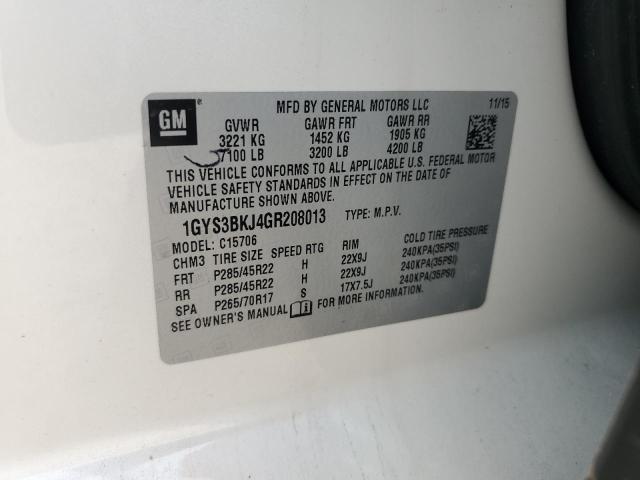 1GYS3BKJ4GR208013 Cadillac Escalade Luxury
