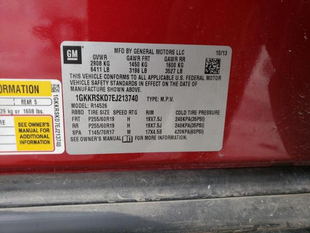 1GKKRSKD7EJ213740 GMC Acadia Slt-2