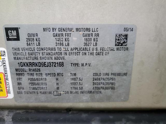 1GKKRRKD9EJ372168 GMC Acadia Slt-1