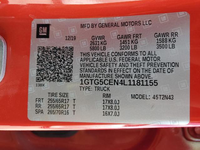 1GTG5CEN4L1181155 GMC CANYON SLE