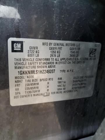 1GKKNMLS1HZ249207 GMC Acadia Slt-1