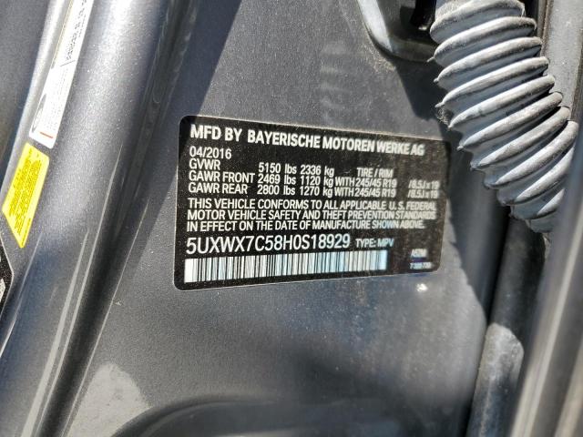 5UXWX7C58H0S18929 BMW X3 Xdrive35i