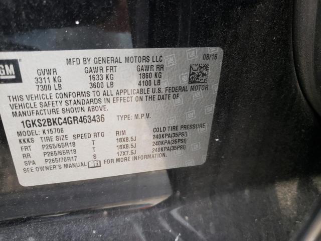 1GKS2BKC4GR463436 GMC YUKON SLT