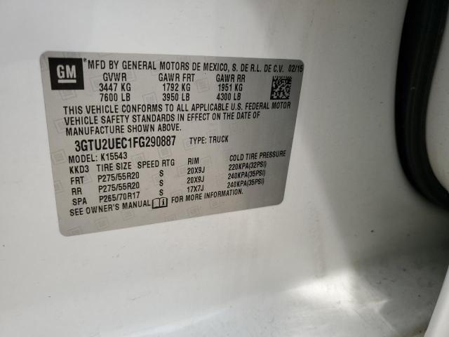 3GTU2UEC1FG290887 GMC Sierra K1500 Sle