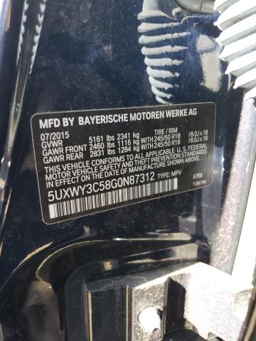 5UXWY3C58G0N87312 BMW X3 Xdrive28d