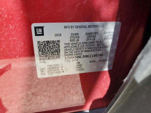 1GKKNNLS8KZ156746 GMC Acadia Slt-2