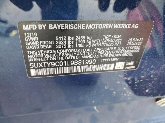 5UXTY9C01L9B81990 BMW X3 Xdrivem40i