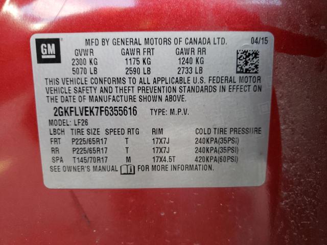 2GKFLVEK7F6355616 GMC Terrain Sle