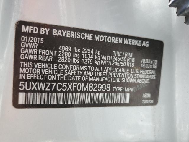 5UXWZ7C5XF0M82998 BMW X3 Sdrive28i