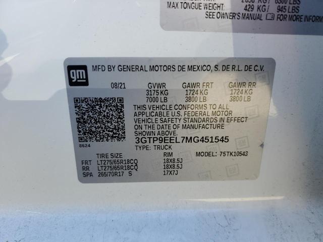 3GTP9EEL7MG451545 GMC Sierra K1500 At4