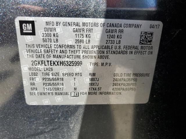 2GKFLTEKXH6325999 GMC Terrain Sle