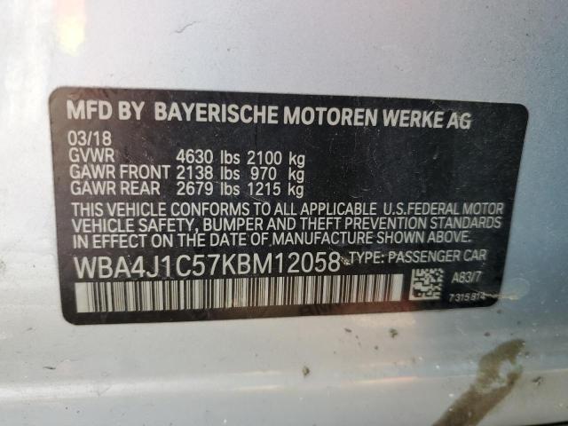 WBA4J1C57KBM12058 BMW 430i Gran Coupe