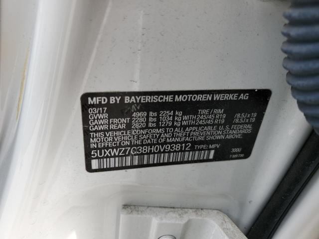 5UXWZ7C38H0V93812 BMW X3 Sdrive28i