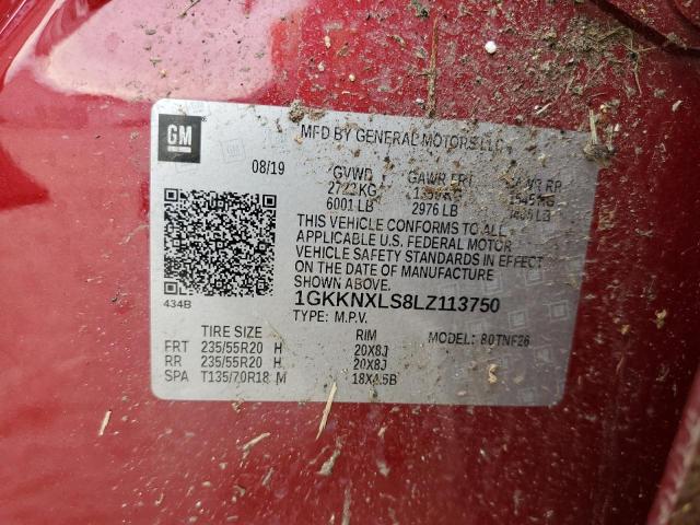 1GKKNXLS8LZ113750 GMC Acadia Denali