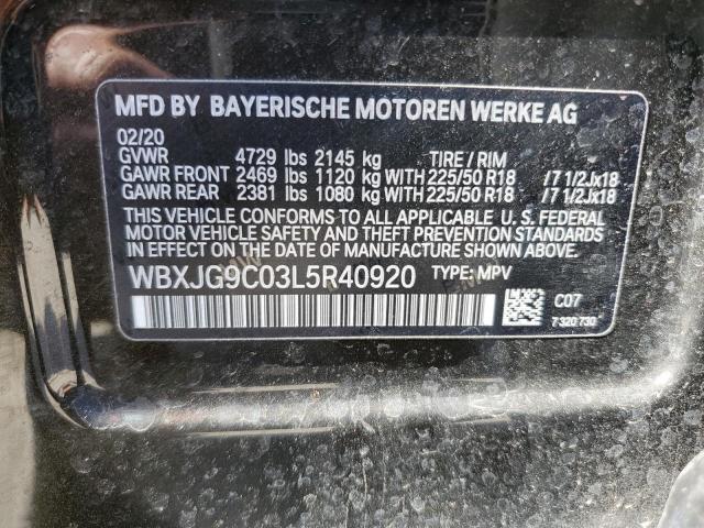 WBXJG9C03L5R40920 BMW X1 Xdrive28i