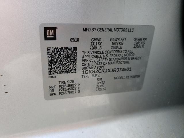 1GKS2CKJXJR374501 GMC YUKON DENALI