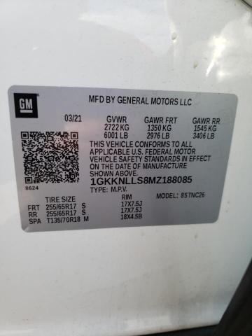 1GKKNLLS8MZ188085 GMC Acadia At4