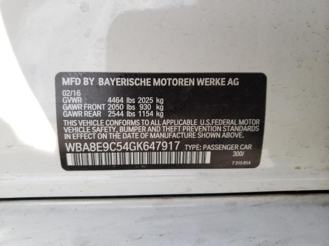 WBA8E9C54GK647917 BMW 328 I Sulev