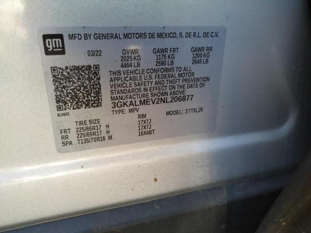 3GKALMEV2NL206877 GMC Terrain Sle