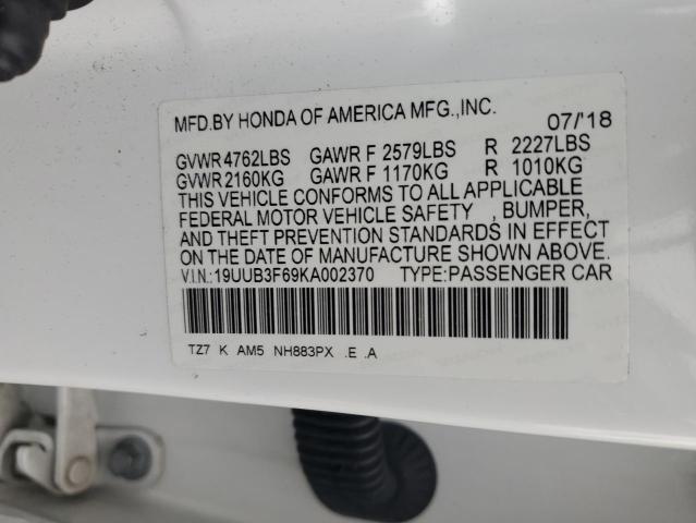 19UUB3F69KA002370 Acura Tlx Technology